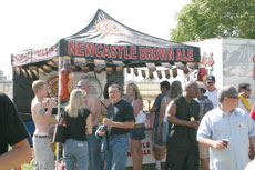 People crowd around the Newcastle tent to try some of the new brown ales at the 12th annual Festival of Beers.