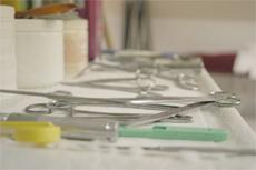 Instruments of the trade: scissors, vein expanders, scapel,needle injector,aneurysm needle, and forceps are just some of the instruments used in the art of embalming