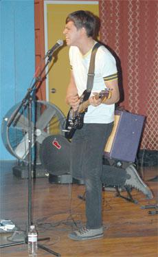 Paul Paramo of Vecar performs at the Battle of the Bands competition.