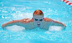 BC sophmore John Mitchell swims the butterfly during practice on April 16. Mitchell, who is deaf, is striving to someday compete in the NCAA.