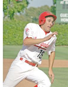 BC sophomore third baseman Jeff burleson attempts to round the bases during a 5-3 loss to LA Valley on May 1.