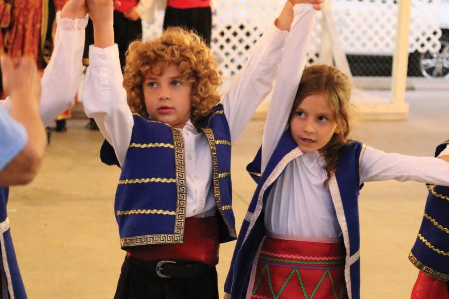 Zaid Dawood and Eleni Southerd perform at the Greek Food Festival on Oct. 16