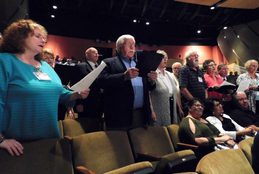 The 1965 BC Choir sings the song “The Lord Bless You Keep You,” to the audience.