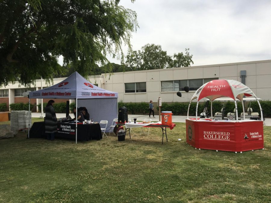 Bakersfield Colleges Health Hut along with the Student Health and Wellness Center hosting booths to provide information to students attending to BC Pulse Health Fair.