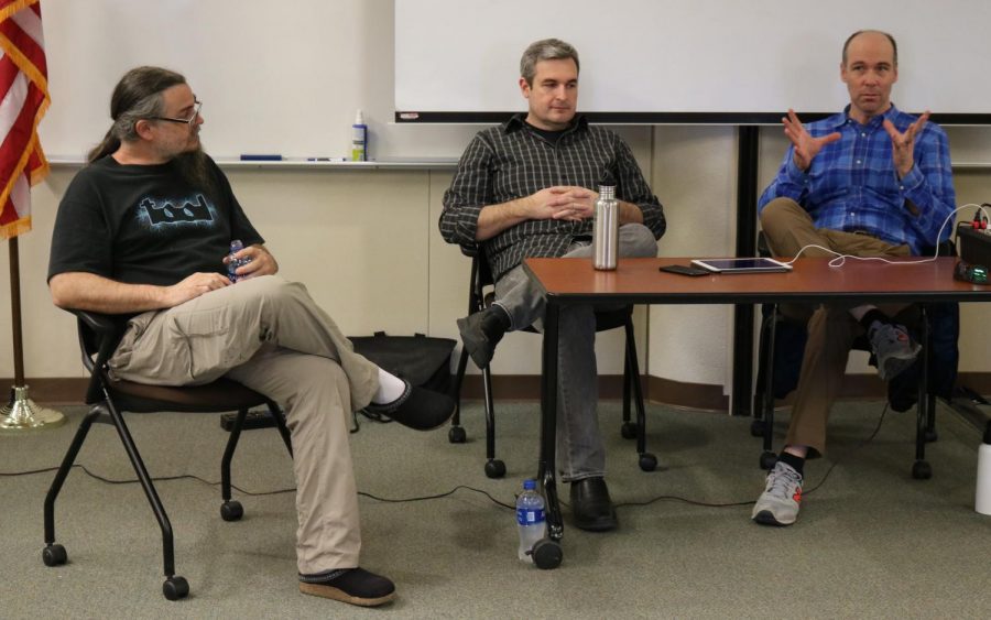 Professor William, Professor Tiner and Professor Ottom discuss how the size of records effected the length of songs.