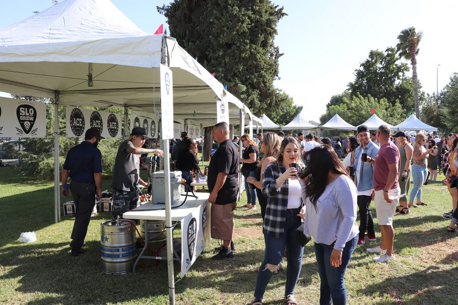 People waiting in line to have a chance to try their favorite beers, at the Bako Taco and Beer Fest at Stramler Park, Sept. 28.