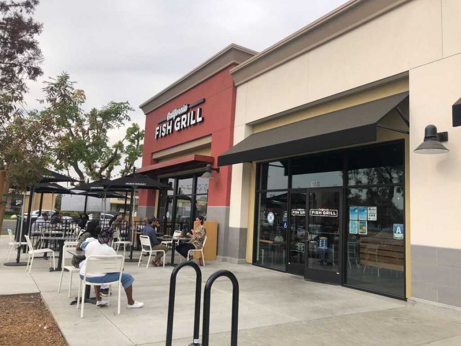 A gloomy day at the new Fish Grill in Bakersfield.