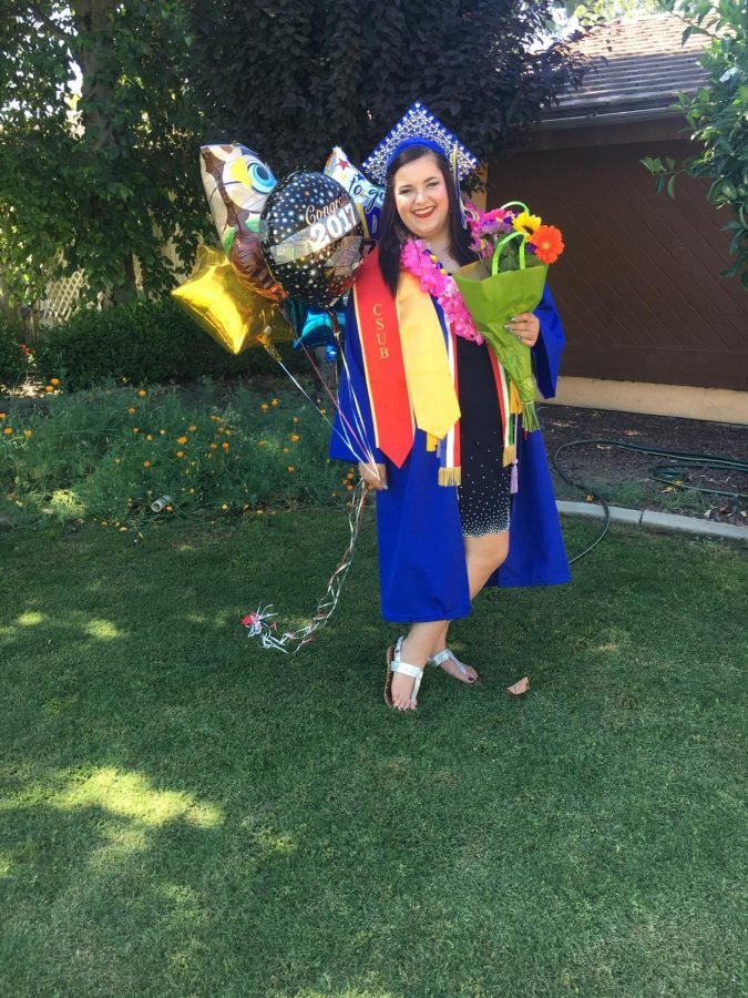 Daniela Walkover after her CSUB graduation in 2016.