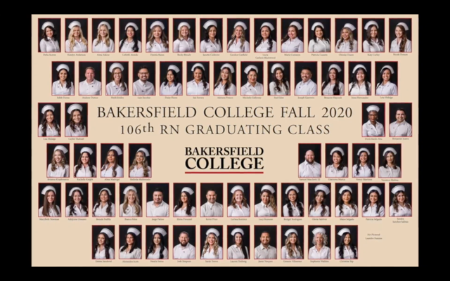 Bakersfield College celebrates the 63 RN graduating class of students from Fall of 2020. 