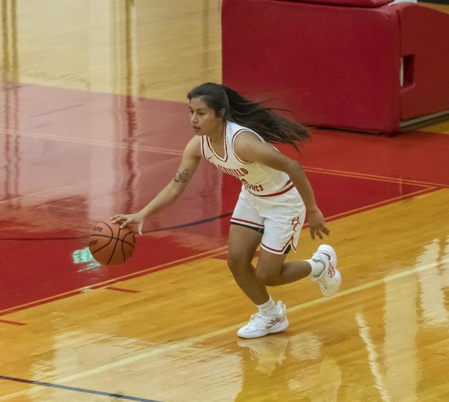 BC Women’s Basketball player, Laura Arciga (1), during the March 27 game.