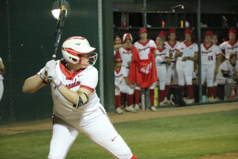 Designated player Kady Smith bats during May 6 game against El Camino