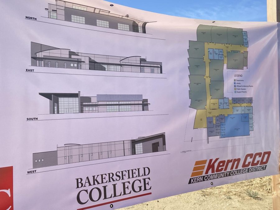A banner at the event shows the layout and what the campus is expected to look like upon completion.
