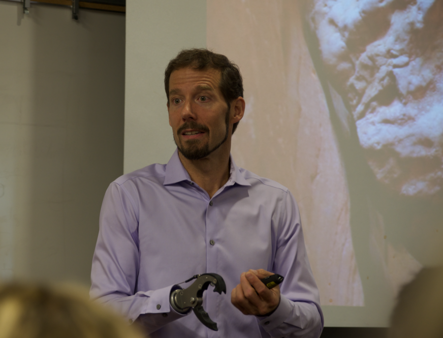 Aron Ralston speaks at BC about his survival story. It was the first in-person Distinguished Speaker Event in more than two years.