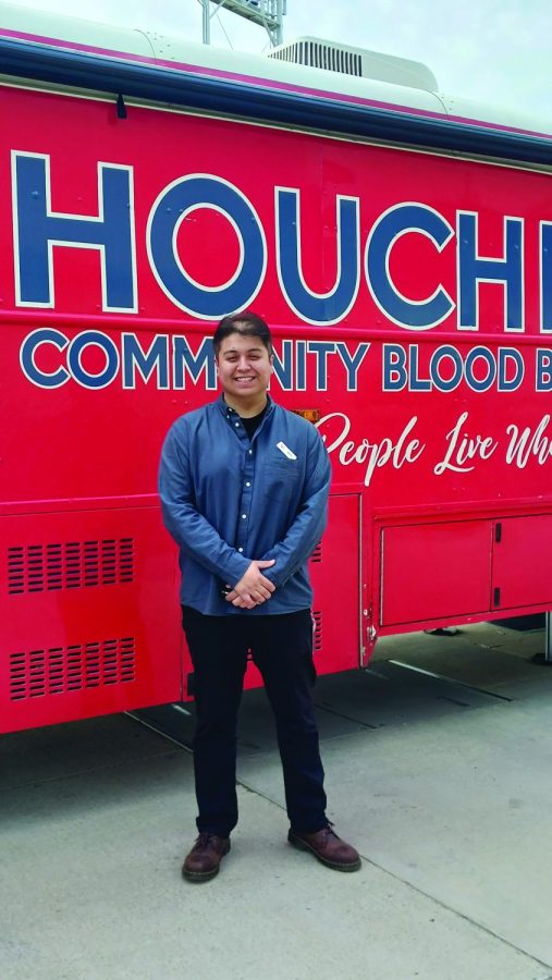 A Houchin Blood Drive representive at BC