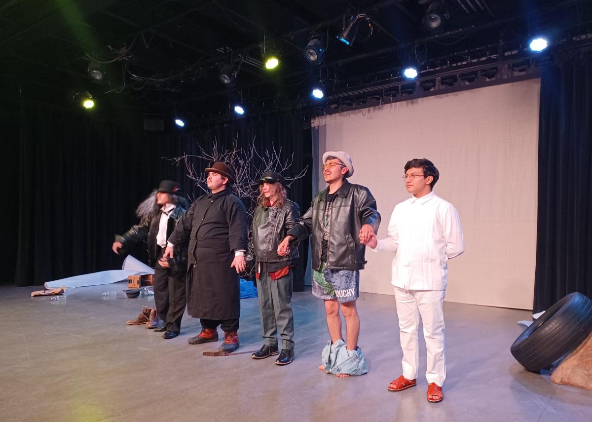 The cast of Waiting for Godot bowing after their performance on Nov. 17. 