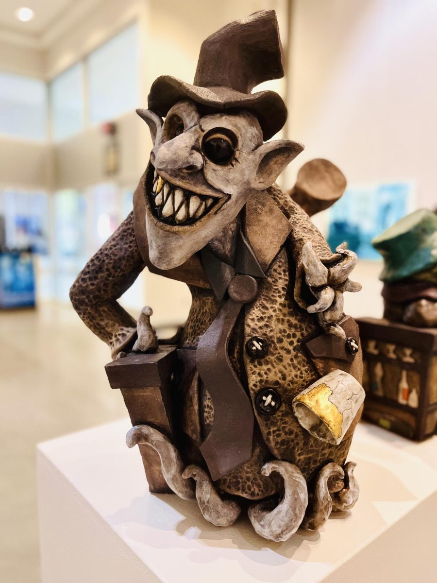 Stemming from an assignment given to his students, Ceramics Professor and Art Dept. Chair Darrin Ekern created this piece as a representation of something personal in his life.