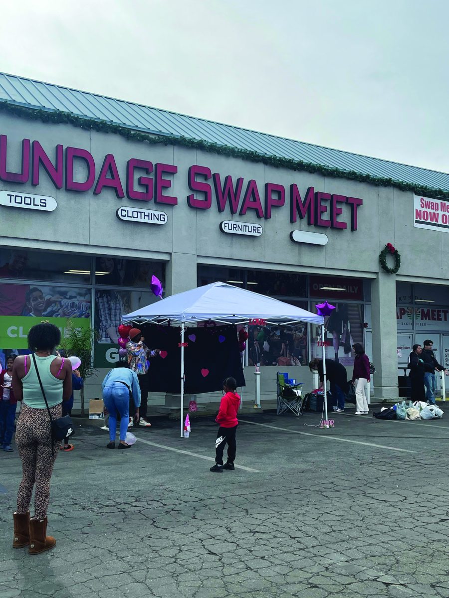 Picture of the Brundage Swap Meet Building that hosted the valentine’s day comedy show.