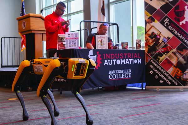 ‘Spot’ the robot dog on display at the Industrial Automation Career Fair on Feb. 15.