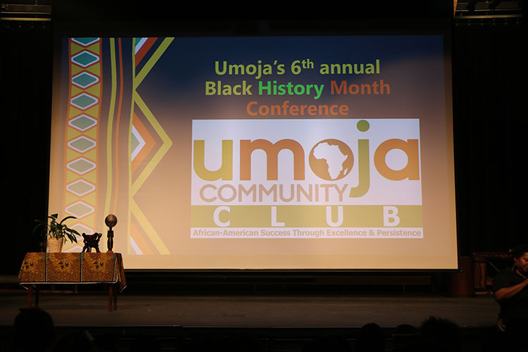 Photo of Presentation at the Bakersfield College Umoja Black History Conference. 