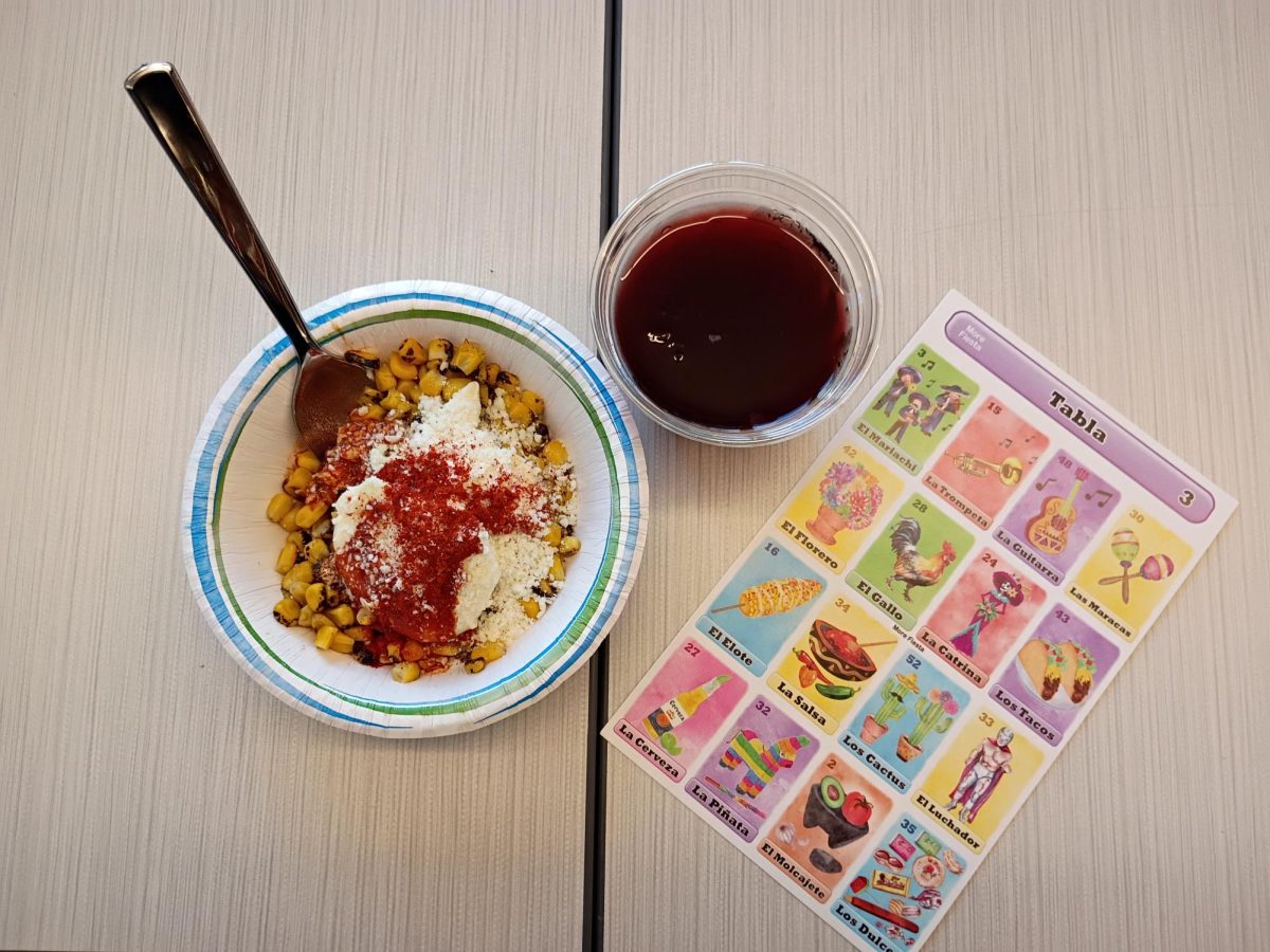 Esquite, Sangria, and Loteria game card.